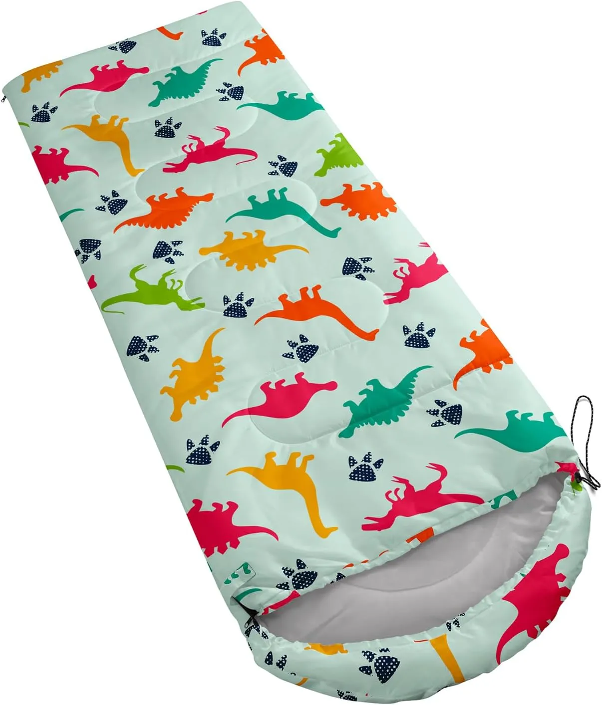 Axolotl Mermaid Scales Kids Sleeping Bag,3 Season Warm Cool Weather–Spring Summer Fall Lightweight Waterproof for Kids Girls,Camping Gear Equipment,Traveling Outdoors,Backpacking Camping Sleeping Bag