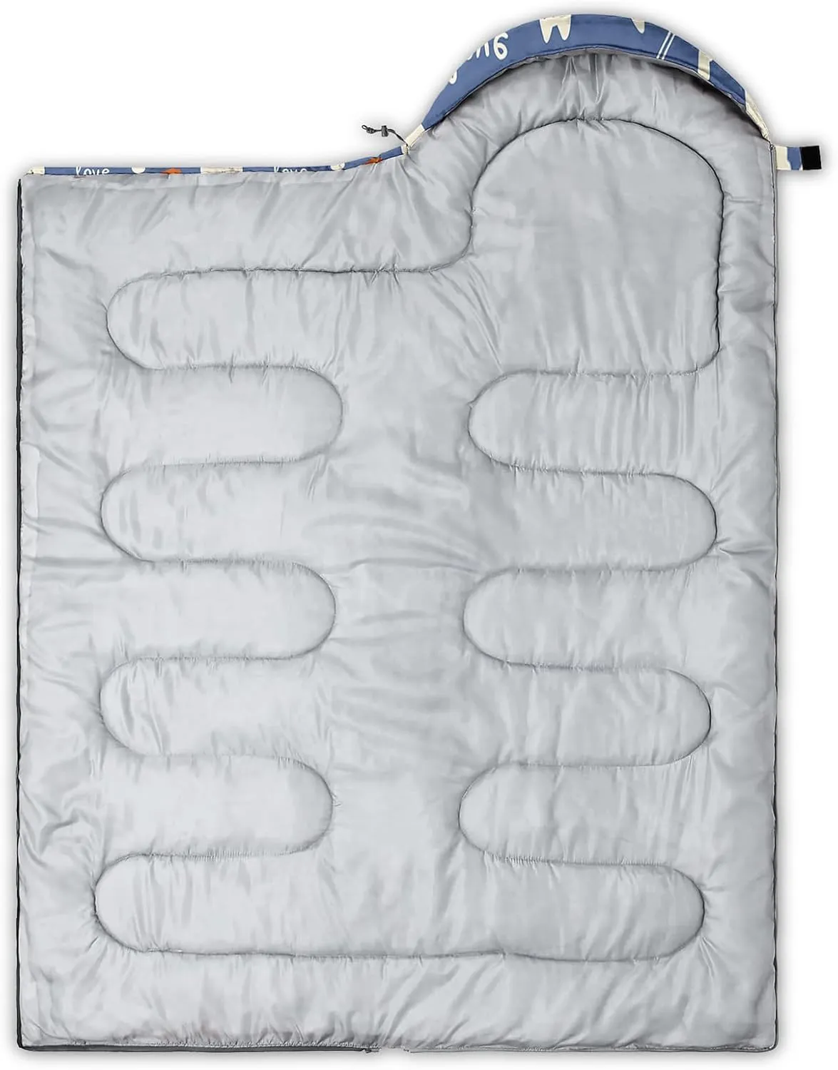 Axolotl Penguin Star Sleeping Bag,3 Season Warm and Cool Weather Moon Cloud Sleeping Bag for Boys Girls Teens,Waterproof Lightweight Lovely Animal Sleeping Bag for Traveling,Outdoors Camping,Navy Blue