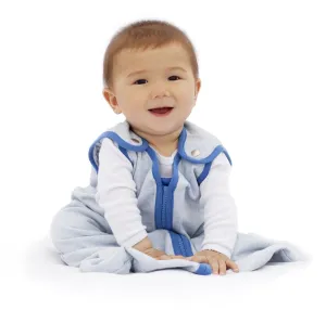 baby deedee Sleeping Bag Sack Lightweight Warm Breathable 100% Cotton, Indoor, Wearable Blanket for Boys & Girls, Fits Infants, Medium (6-18 Month), Heather Blue