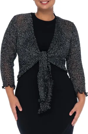 Back From Bali Womens Plus Size Shrug Bolero Sheer Cardigan Arm Cover 2X 3X 4X Lightweight
