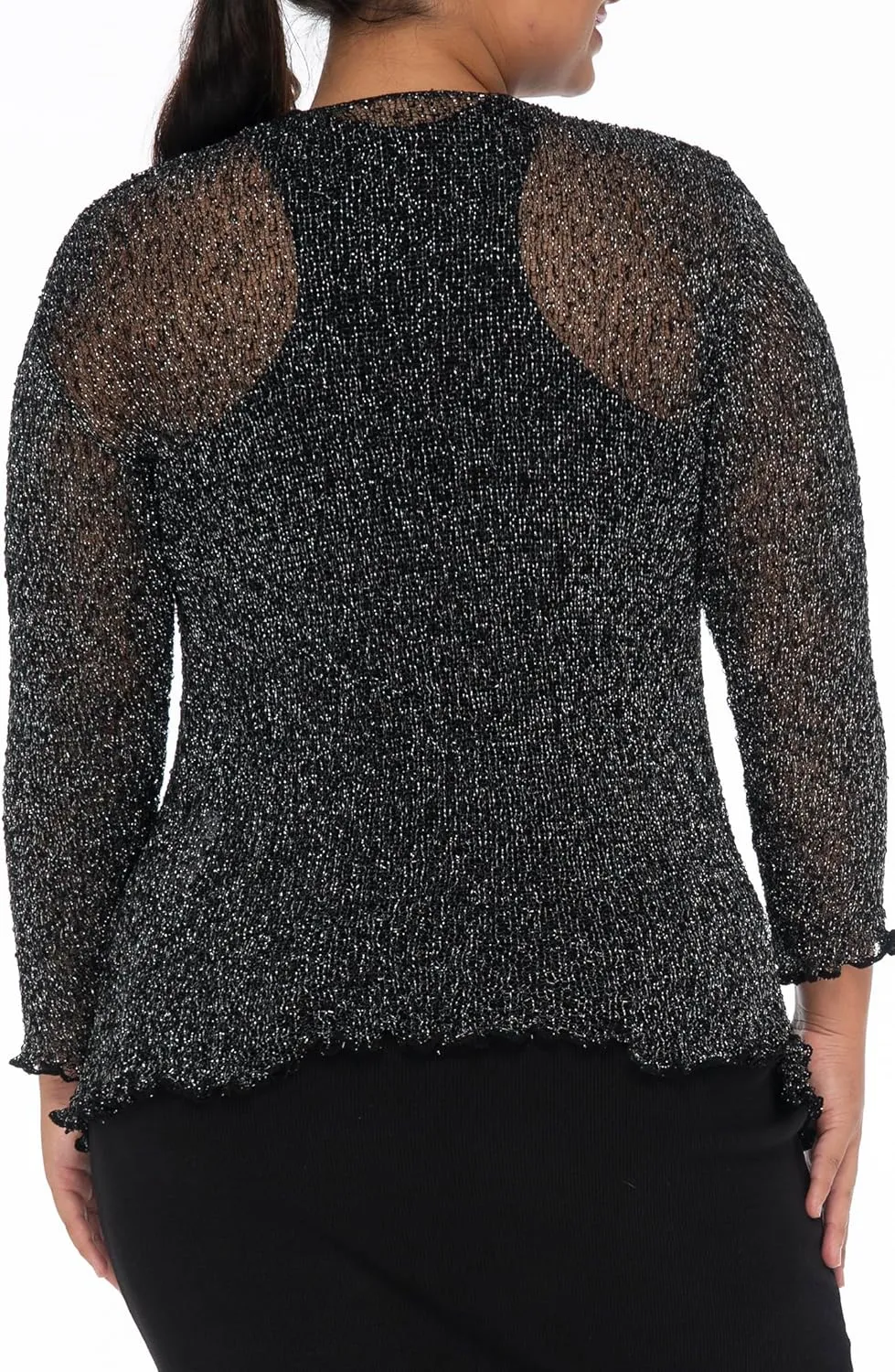 Back From Bali Womens Plus Size Shrug Bolero Sheer Cardigan Arm Cover 2X 3X 4X Lightweight
