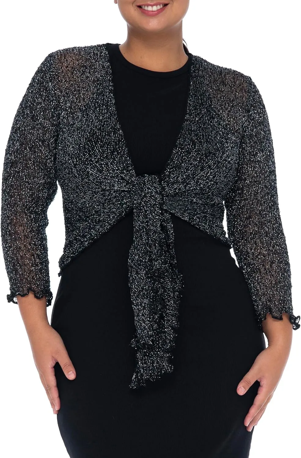 Back From Bali Womens Plus Size Shrug Bolero Sheer Cardigan Arm Cover 2X 3X 4X Lightweight