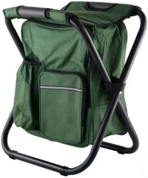 Backpack Cooler Chair, Lightweight Cooler Chair Large Capacity Fishing Chair Backpack Folding Camping Stool Beach Chair with Cooler for Travel Beach Hiking Picnic (OD Green)