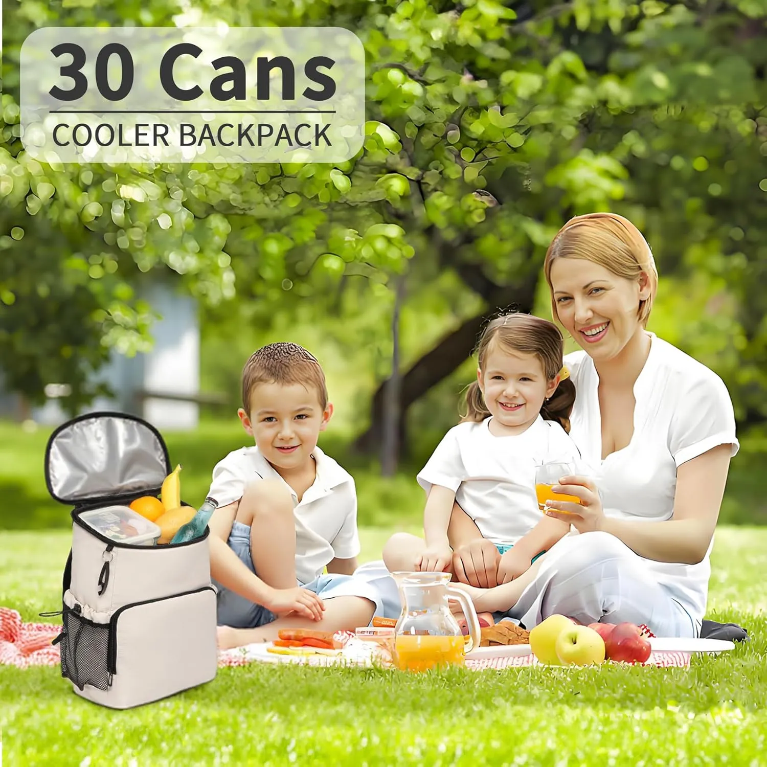 Backpack Cooler for Men and Women Insulated Waterproof Soft Lightweight Cooler Bag Leakproof 30 Cans Travel Camping Picnic Beach