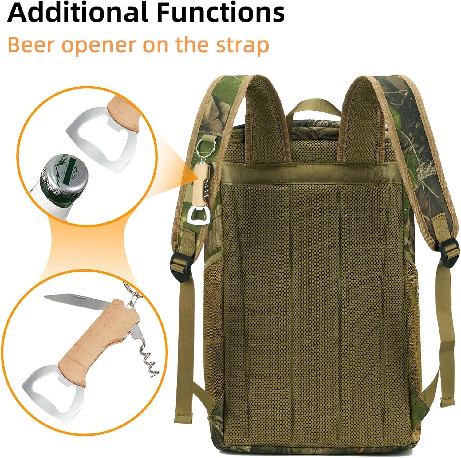 Backpack Cooler Insulated Leak Proof 26/39 Cans,Insulated Waterproof Cooler Backpack for Men Women,Portable Soft Lightweight Bag Camping Beach Fishing Lunch Hiking Picnic Travel
