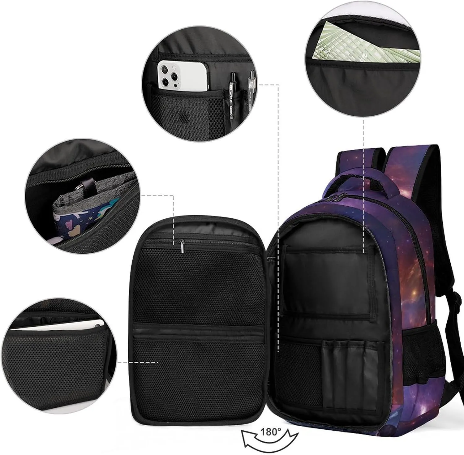 Backpack for Women Men Daypack Cosmic Space Laptop Backpack Computer Bag Casual Nurse Bag Laptop Bag
