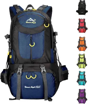 Backpack Hiking Camping Backpack Daypack 40L 50L 60L Water Resistant Lightweight Travel Backpack For Wemen Men (Blue, 40L)