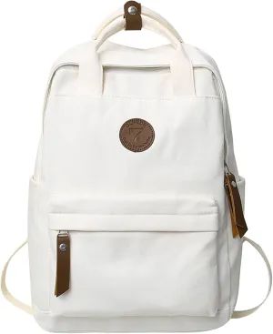 Backpack Men And Women Couples Shoulder Bag Fashion Simple Personality Large Capacity Backpack Rack (White, One Size)