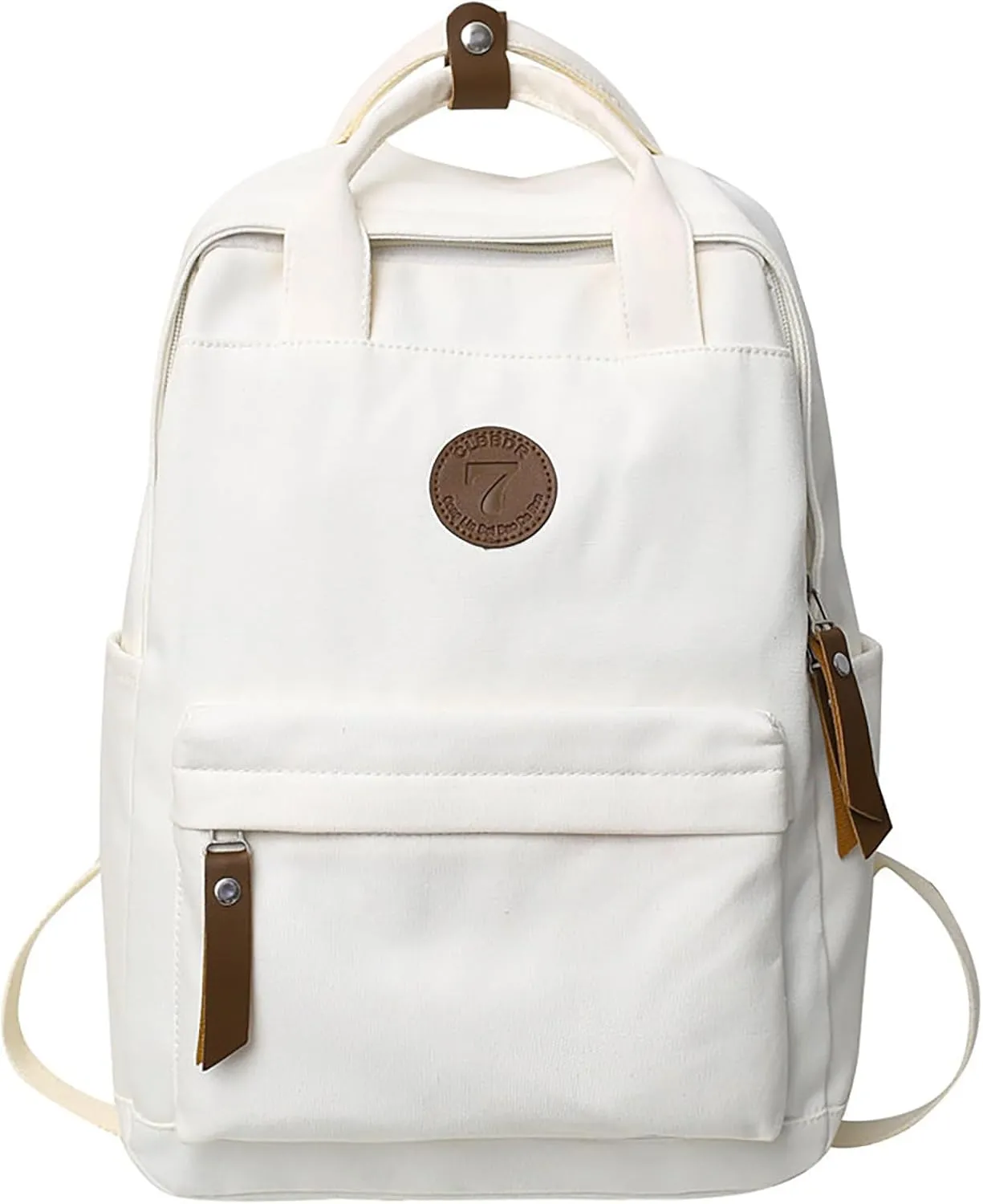 Backpack Men And Women Couples Shoulder Bag Fashion Simple Personality Large Capacity Backpack Rack (White, One Size)