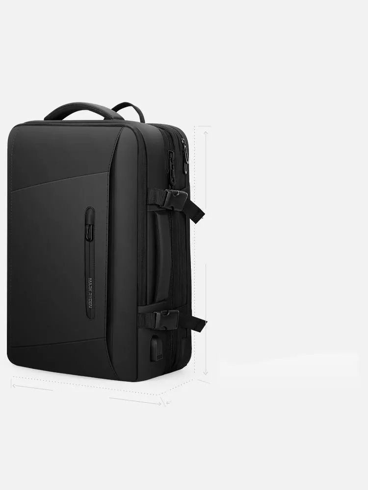 Backpack Men'S Backpack Emergency Raincoat Large Capacity Business Trip 17 Inch Laptop Bag