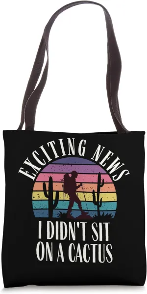 Backpacking Lover Wilderness News Cactus Survival Backpacker Tote Bag
