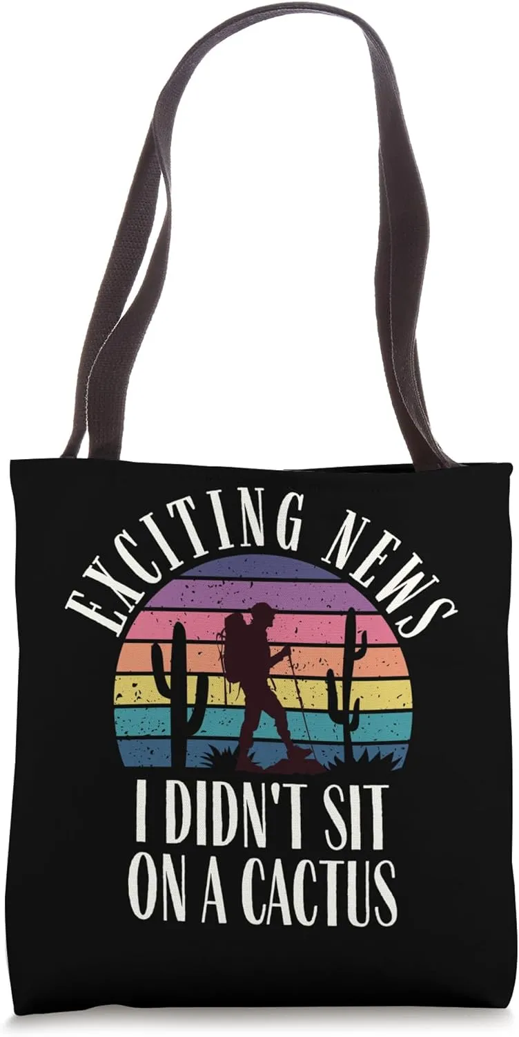 Backpacking Lover Wilderness News Cactus Survival Backpacker Tote Bag