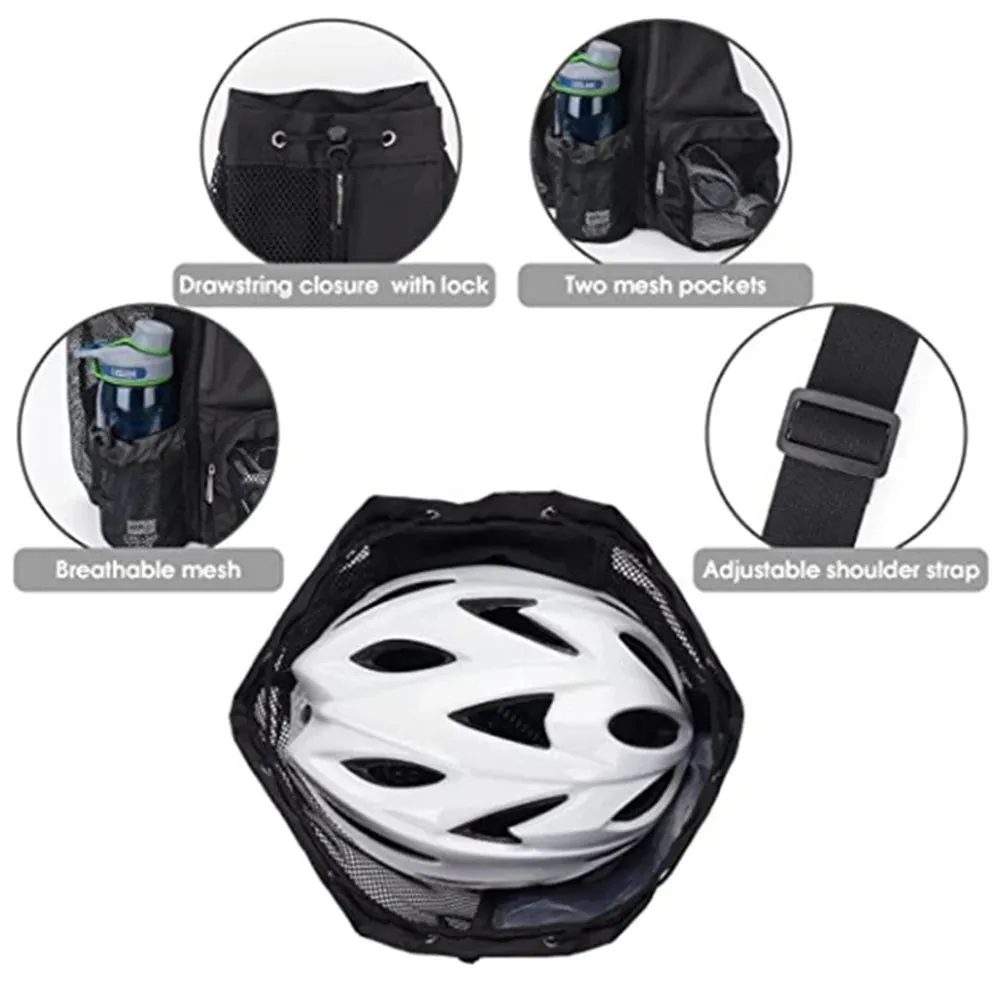 Bag Drawstring Beach Storage Backpacks with Wet Pockets Thickened Mesh Lightweight Comfortable for Training