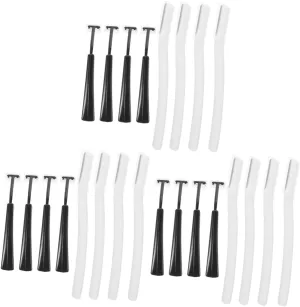 Balacoo 12 Sets Portable Eyebrow Trimmer Facial Hair Removal for Women Facial Razor for Women Mens Grooming Kit Mens Suits Men Suit Man Stainless Steel Blade Accessories Cosmetic, 15.5x0.9cm