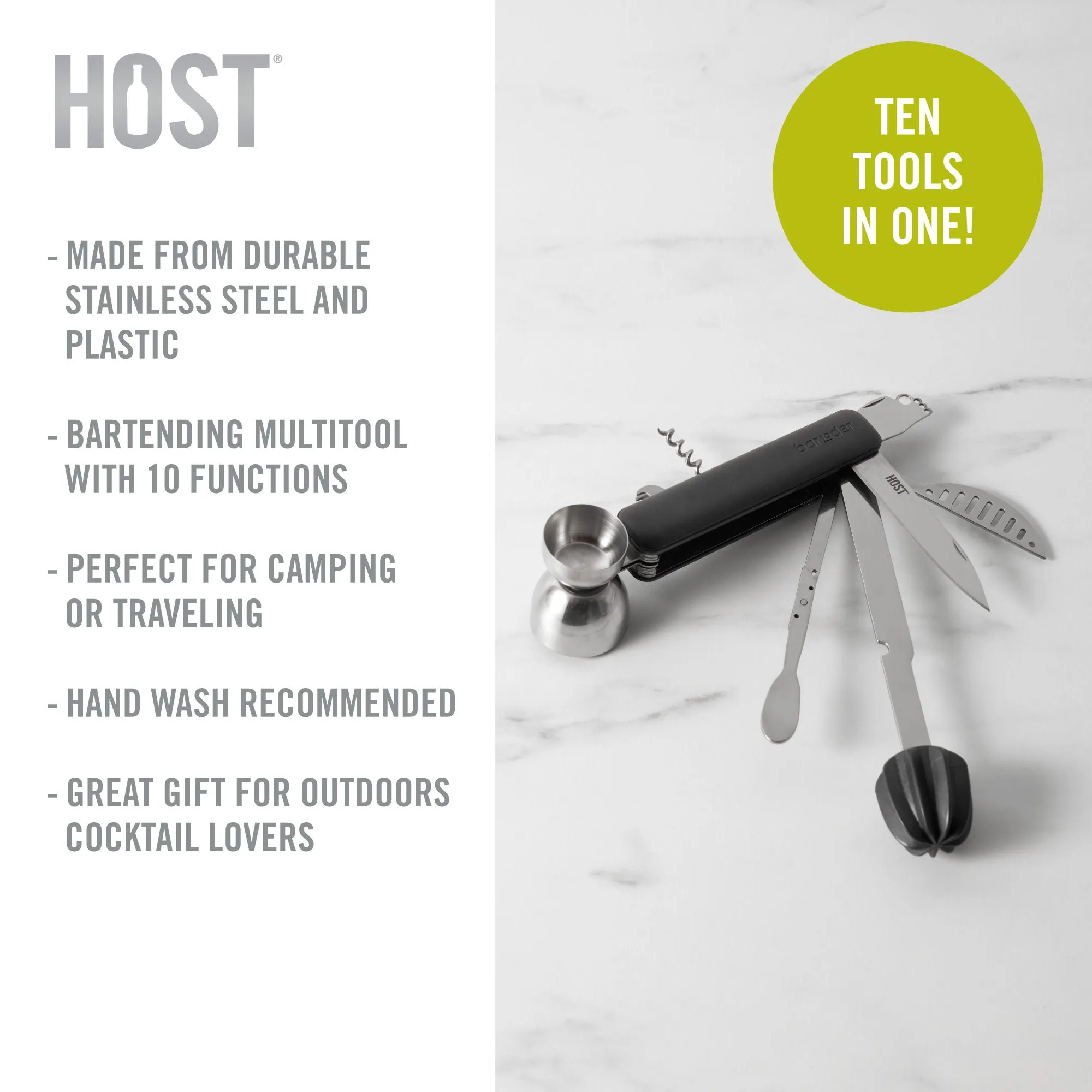 Bar10der 10 in 1 tool in black by host®