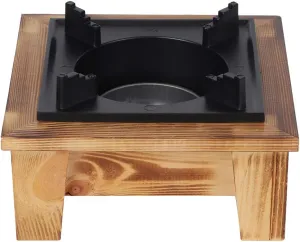 Barbecue Alcohol Oven Stove, Portable Picnic Cooker Alcohol Oven Stove Furnace Kitchenware Cooking Utensil for Outdoor Picnic Camping, Hiking, Backpacking, Wooden Camping Stove
