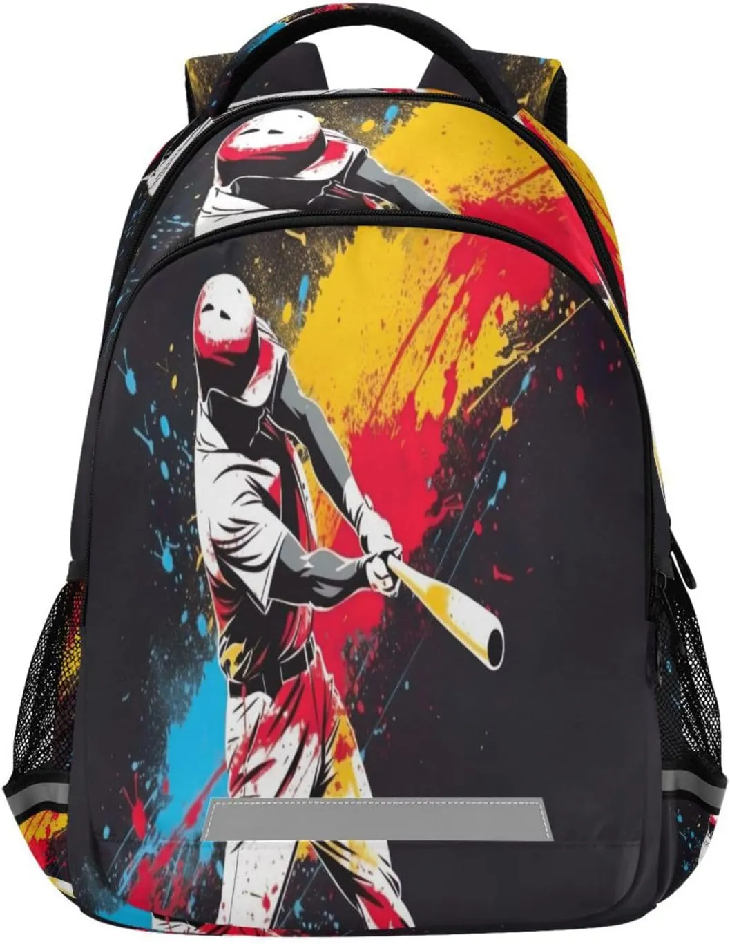 Baseball Player Design Waterproof Backpack - Casual Outdoor Sports Daypack with Ergonomic Shoulder Straps#582