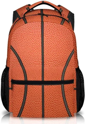 Basketball Backpack for Girls & Boys, 17 Inch Basketballs Print Backpacks for School, Cute Lightweight Bookbag for Kids