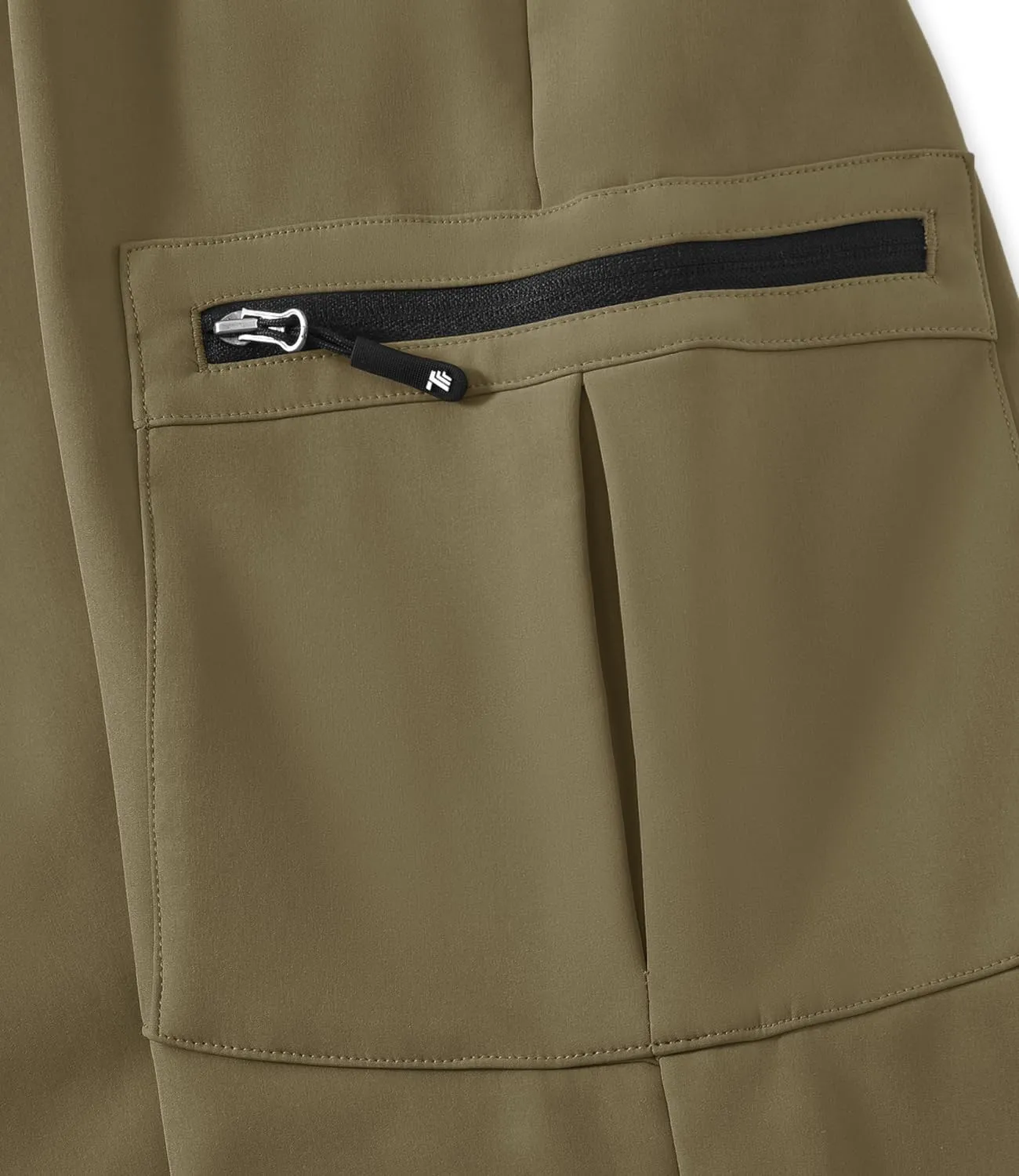 BASUDAM Men's Cargo Work Pants Snow Waterproof Softshell Winter Fleece Lined Insulated Outdoor Mountain with 6 Pockets
