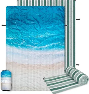 Beach Towel ，Lightweight Sand Free Compact Towels Quick Dry Absorbent for Swimming Pool Camping Beach Accessories