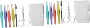 Beaupretty 2sets Portable Eyebrow Grooming Kit Eyebrow Trimmer Tweezers for Makeup Ergonomic Design for and Precision Trimming