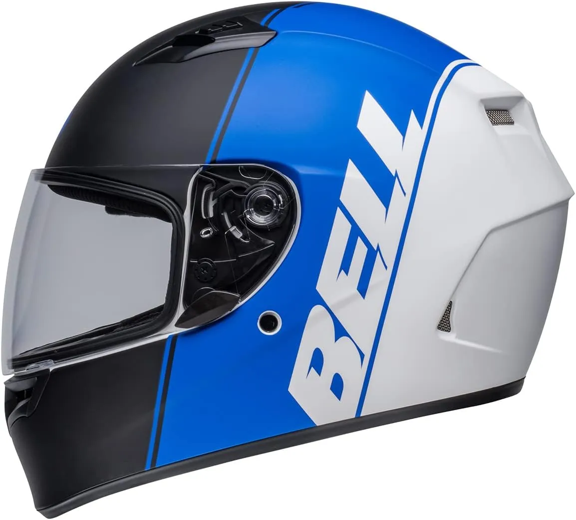 BELL Qualifier Full-Face Motorcycle Helmet (Ascent Matte Black/Blue/White - Large)