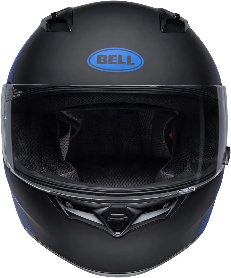 BELL Qualifier Full-Face Motorcycle Helmet (Ascent Matte Black/Blue/White - Large)