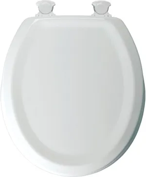 Bemis Manufacturing 25EC White Mayfair Sculpted Toilet Seat Molded Durable Multi Coat Enamel, Size