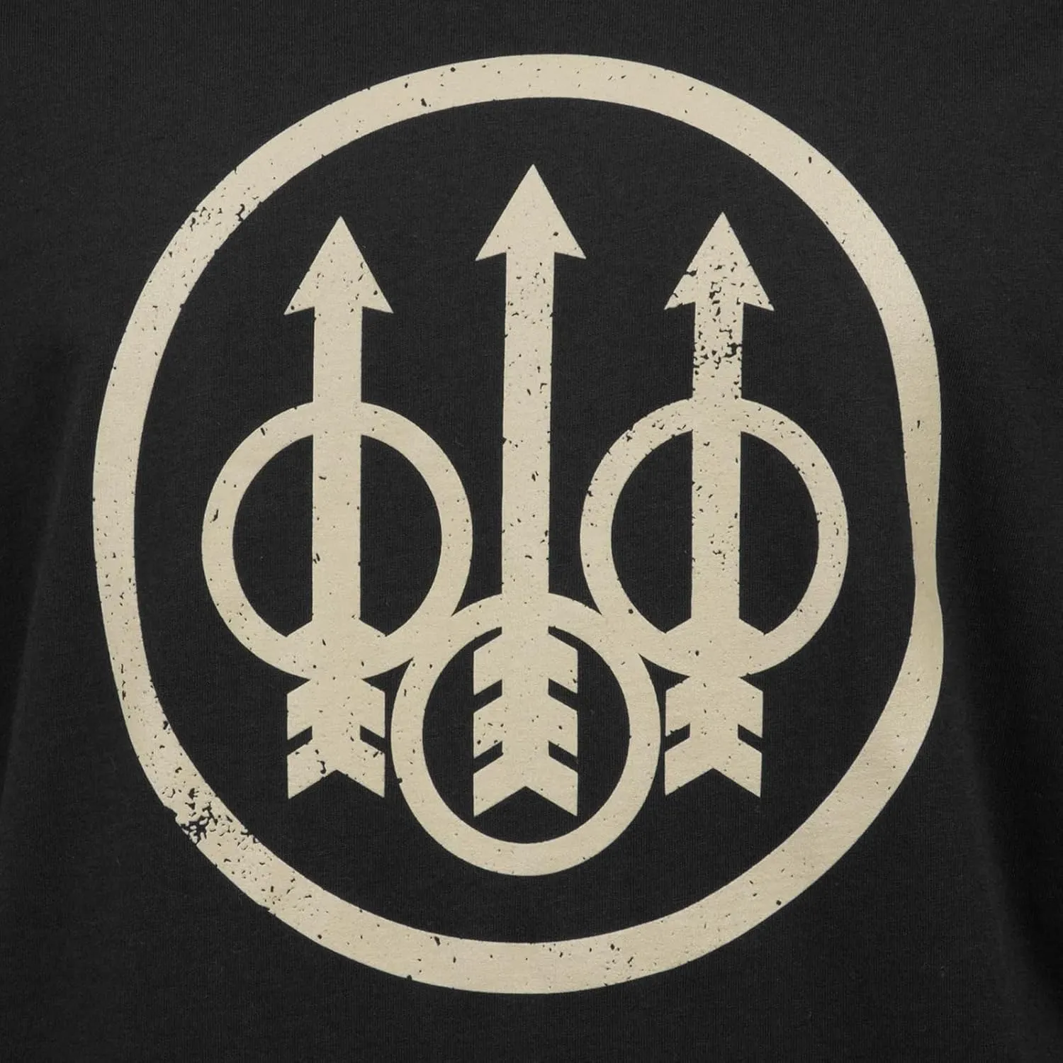 Beretta Men's Trident Logo Casual Durable Multi-Purpose Comfortable Cotton Blend Ribbed Crew Neck Plain Long Sleeve T-Shirt