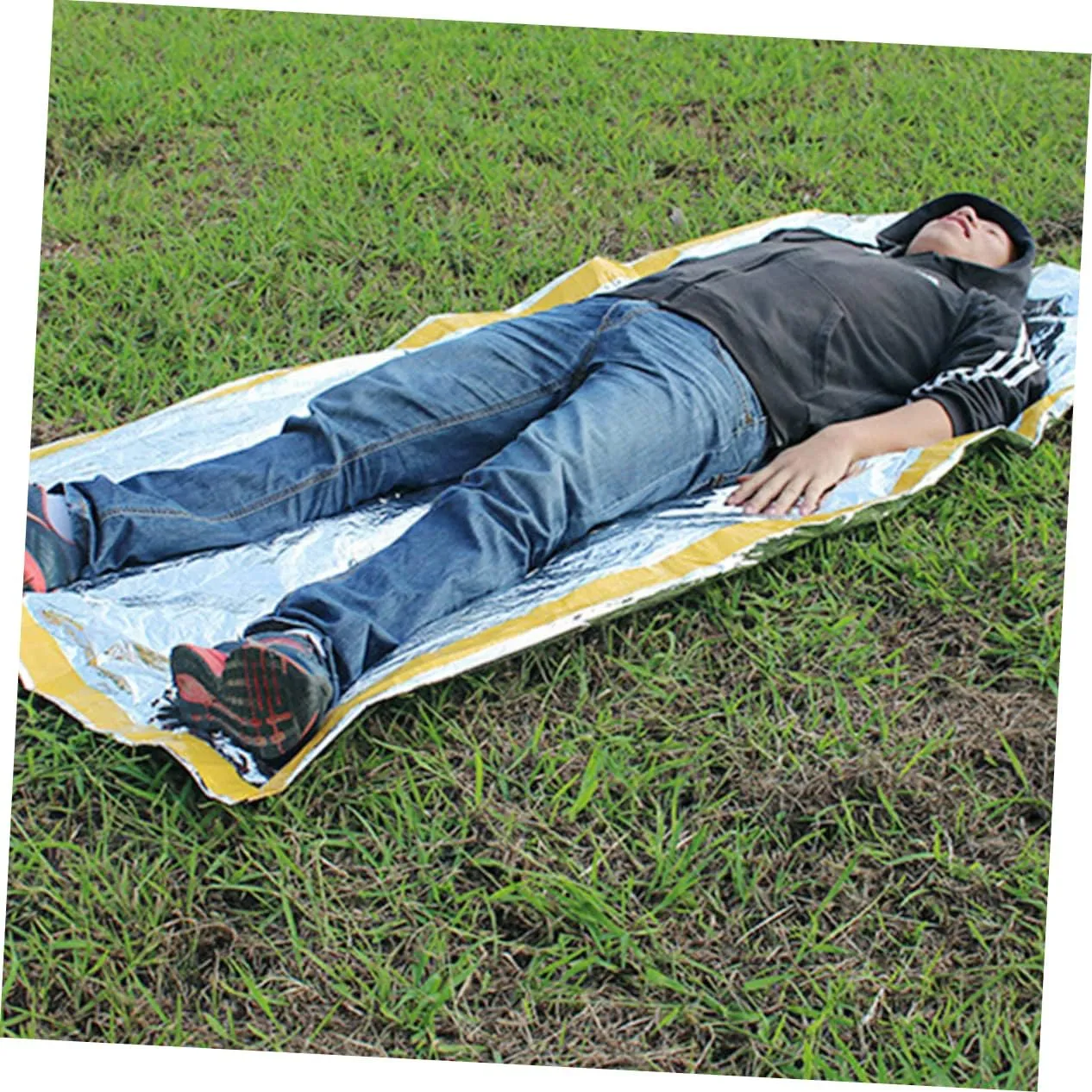 BESPORTBLE 2pcs First aid Sleeping Bag Camping Sleeping Sack bivvy Bag Outdoor Sleeping Bag Emergency Blanket