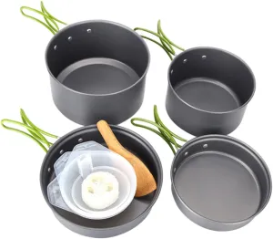 BESPORTBLE Camping Cookware Set Soup Pot Collapsible Bowls Cooking Utensils Portable Outdoor Cooking Equipment