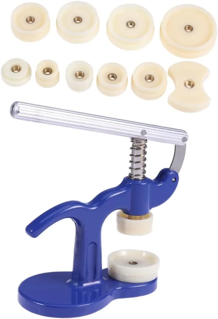 BESPORTBLE Durable Watch Press Tool Repair Efficient Watch Case Closer and Battery Remover with Abs Dies Essential for Watchmakers and Repair Enthusiasts
