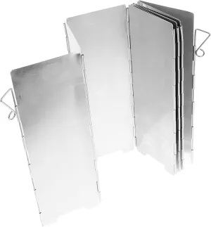 BESPORTBLE Foldable Windscreen for Camping Cookware Grill Windscreen Retractable Pegs