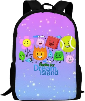 Bfdi-Battle for Dream-Island Backpack,3d Print Laptop Backpack Lightweight Casual Daypack Bookbag Multi-Function Travel Backpack 16.5 In