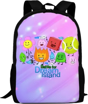 Bfdi-Battle for Dream-Island Backpack,3d Print Laptop Backpack Lightweight Casual Daypack Bookbag Multi-Function Travel Backpack 16.5 In