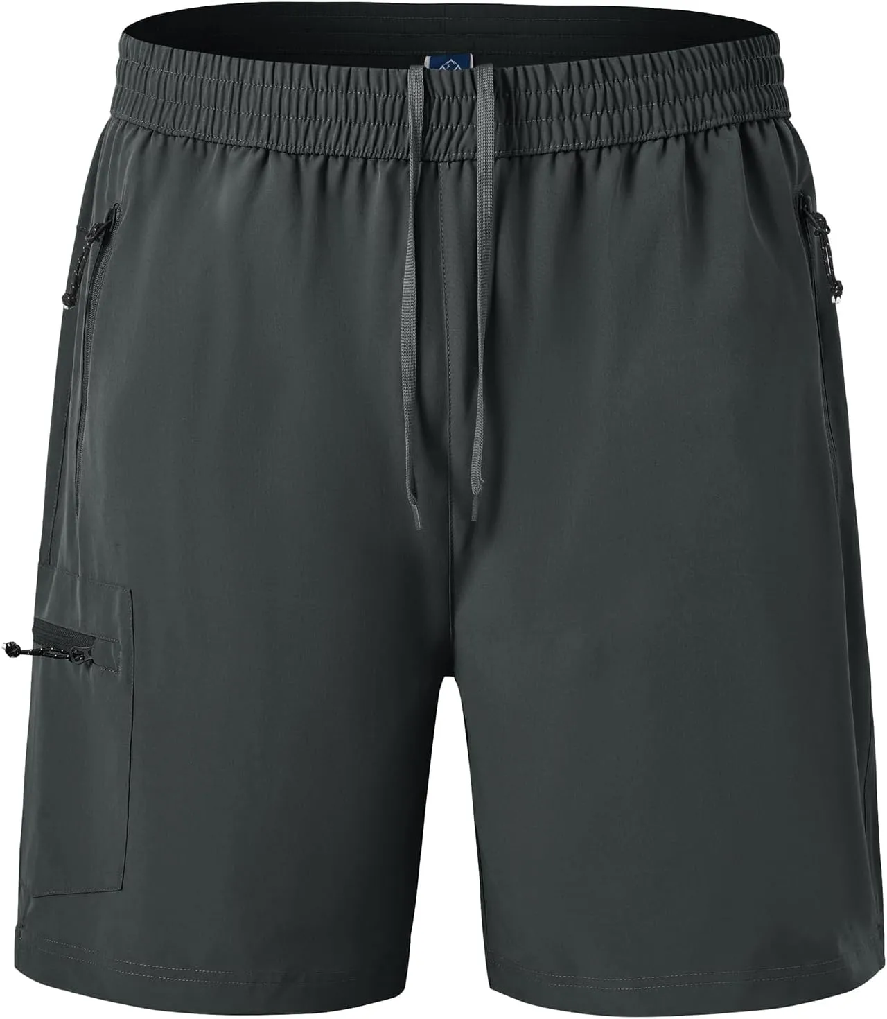 BGOWATU Men's Athletic Hiking Shorts Stretch Quick Dry Sports Gym Shorts with Zipper Pockets for Fishing Travel