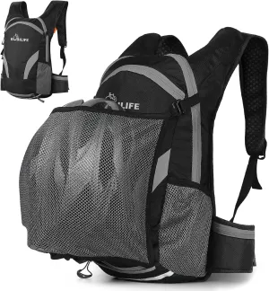 Bicycle Cycling Backpack - Water Resistant Biking and Bike Commuter Lightweight Backpack with Helmet Mesh Holder, Men and Women