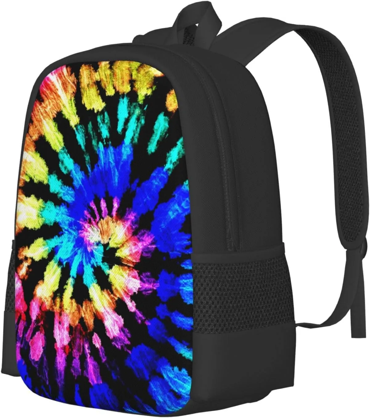 Big Capacity Rucksack, for Blue Tie Dye Multipurpose Anti-Theft Bookbag with Shoulder Straps, Casual College Daypack, Travel Hiking Backpack Rucksack