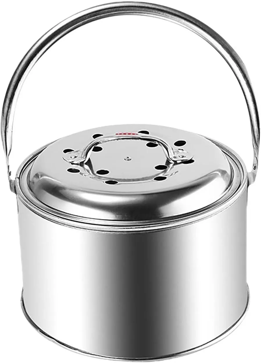 BILIKEYU Camping Stove Grill Fire With Stainless Steel Grill Net Portable Grill Wood Burning Stoves For Picnic BBQ Camp Hiking Home (B, One Size)