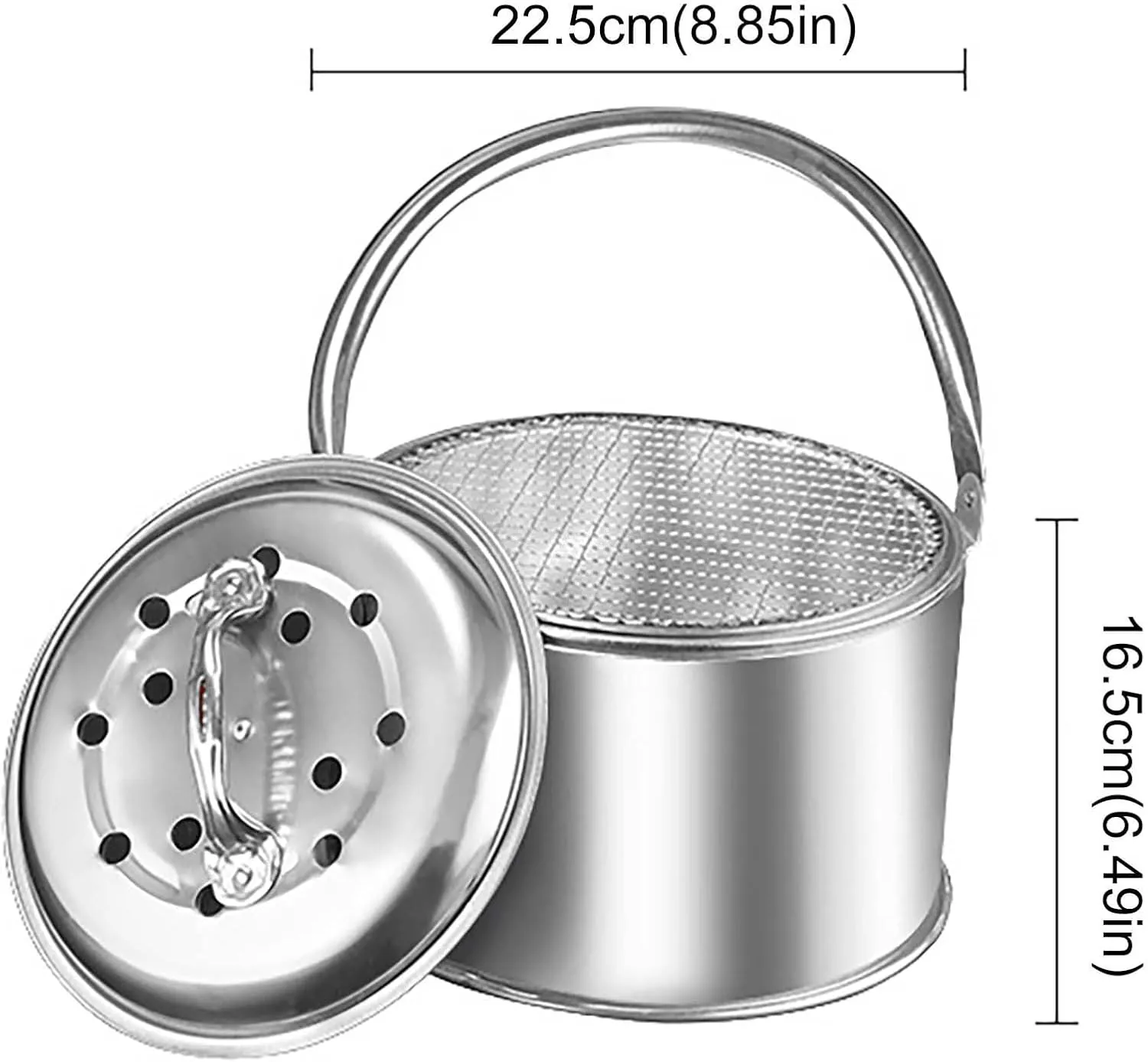 BILIKEYU Camping Stove Grill Fire With Stainless Steel Grill Net Portable Grill Wood Burning Stoves For Picnic BBQ Camp Hiking Home (B, One Size)