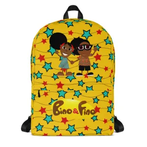 Bino and Fino 'Yellow Star African Pattern' Backpack