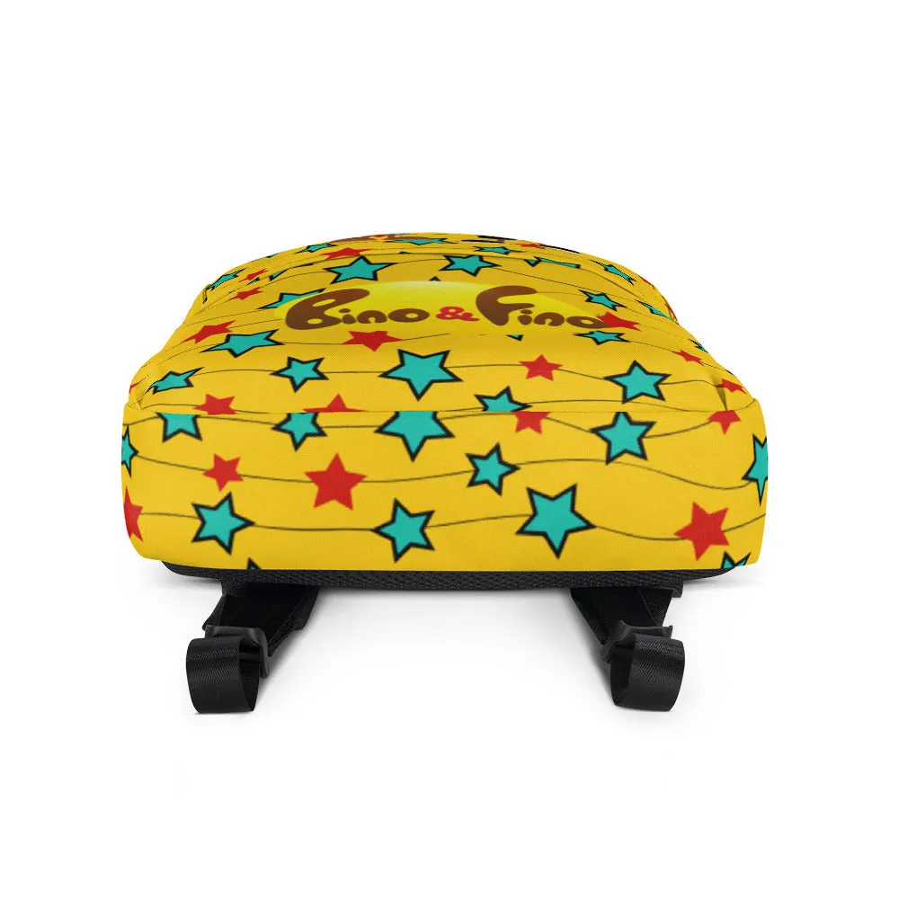 Bino and Fino 'Yellow Star African Pattern' Backpack