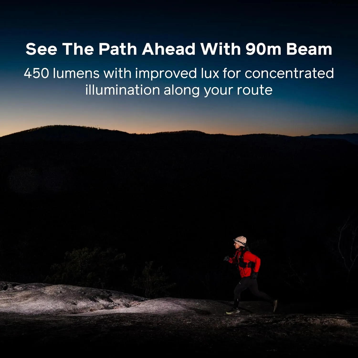 BioLite Dash 450 Rechargeable 450-Lumen HeadLamp, Ember Fade