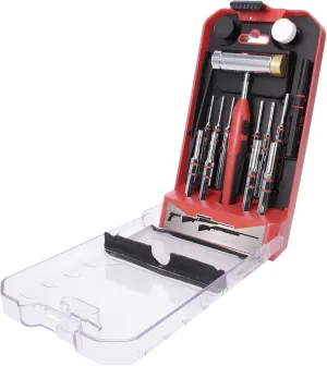 BIRCHWOOD CASEY Armorer's Hammer And Punch Kit | Durable Versatile Gunsmithing Multi-Piece Tool Set | 11 Punches, 4 Hammer Heads, Tweezer, Magnetic Strip & Case Included