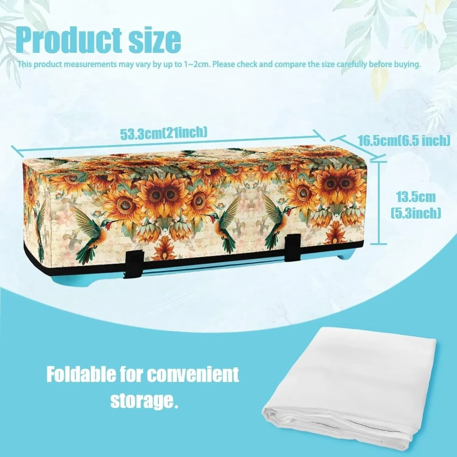 Bird Sunflower Carrying Case Cover with Pockets Anti-skid DIY Cutting Machine Storage Bag Dust Cover Compatible with Most DIY Cutting Machine