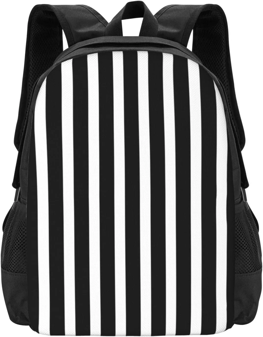 Black & White Stripes Lightweight Packable Backpack Travel Casual Hiking Daypack Foldable Backpack For Men Women