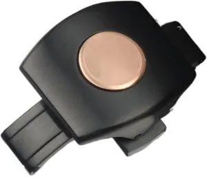 Black Rose Gold Stainless Steel Clasp Watch Band Butterfly Folding Buckle Suitable for Franck Muller Strap Series Watchband Clasp