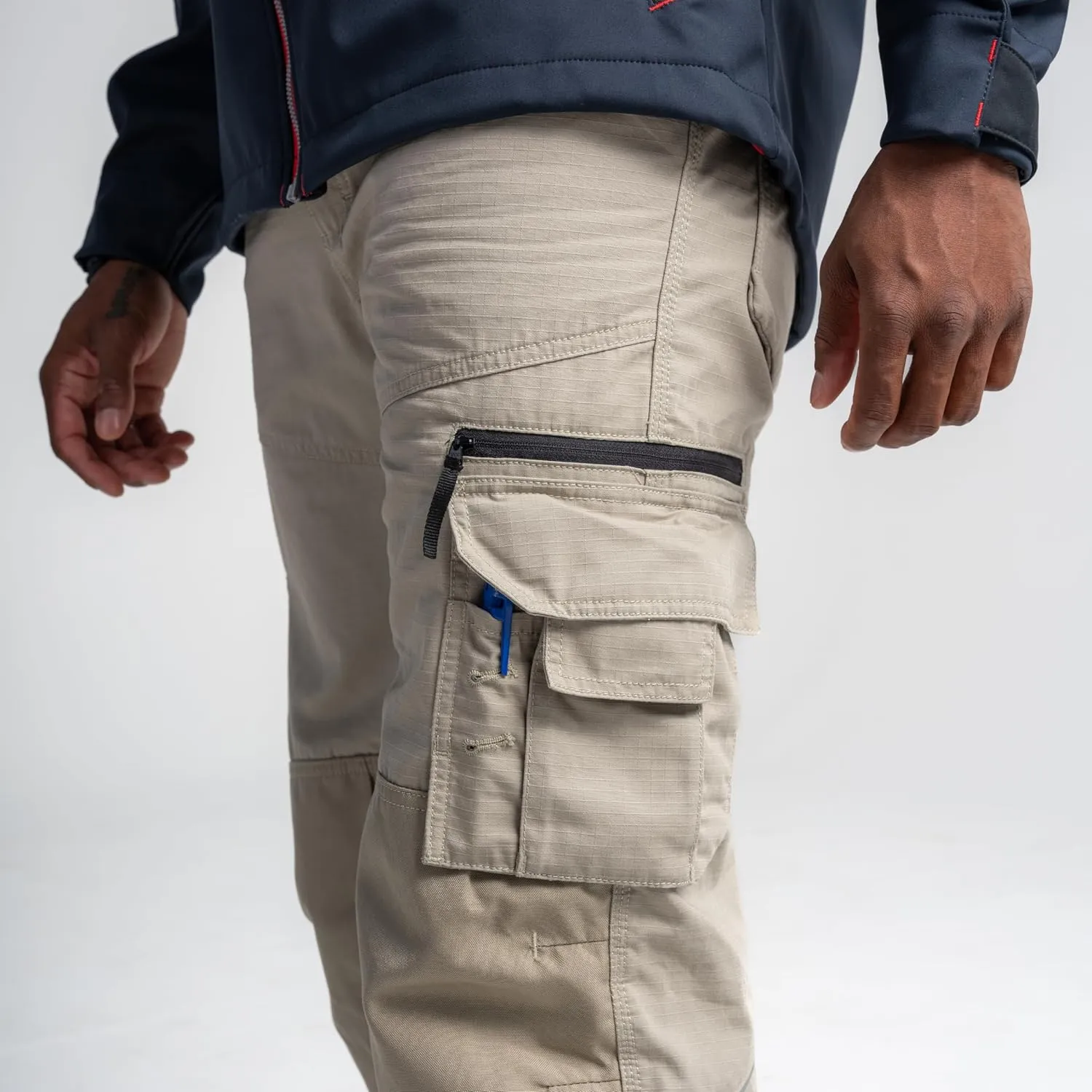 BLÅKLÄDER Men's Ripstop Durable Lightweight Work Pants with Utility Pockets