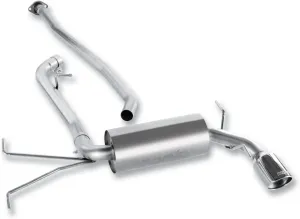 BORLA 140325 Cat-Back Performance Exhaust System 2008-2011 Subaru Impreza 4 Cyl. T-304 Stainless Steel S-Type Sound Single Right Rear Exit Single 4" Round Polished T-304 Stainless Steel Tip