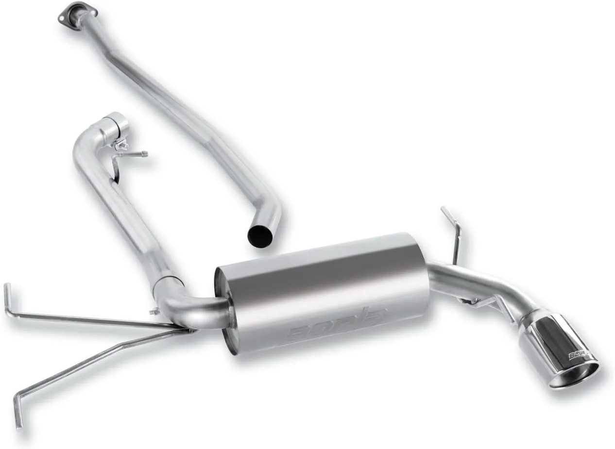 BORLA 140325 Cat-Back Performance Exhaust System 2008-2011 Subaru Impreza 4 Cyl. T-304 Stainless Steel S-Type Sound Single Right Rear Exit Single 4" Round Polished T-304 Stainless Steel Tip